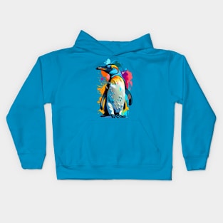 Emperor Penguin - Cute King Penguin Colourful Kids Hoodie